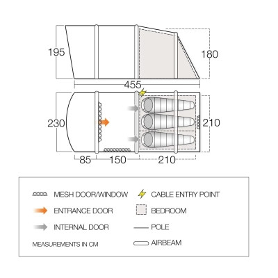 Палатка Vango Harris Air 350 Mineral Green (TETHARRAI000001) (930838) Винница - изображение 7