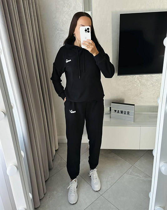 Женский теплый костюм двойка в спортивном стиле из флиса 52/54 Одесса - изображение 4