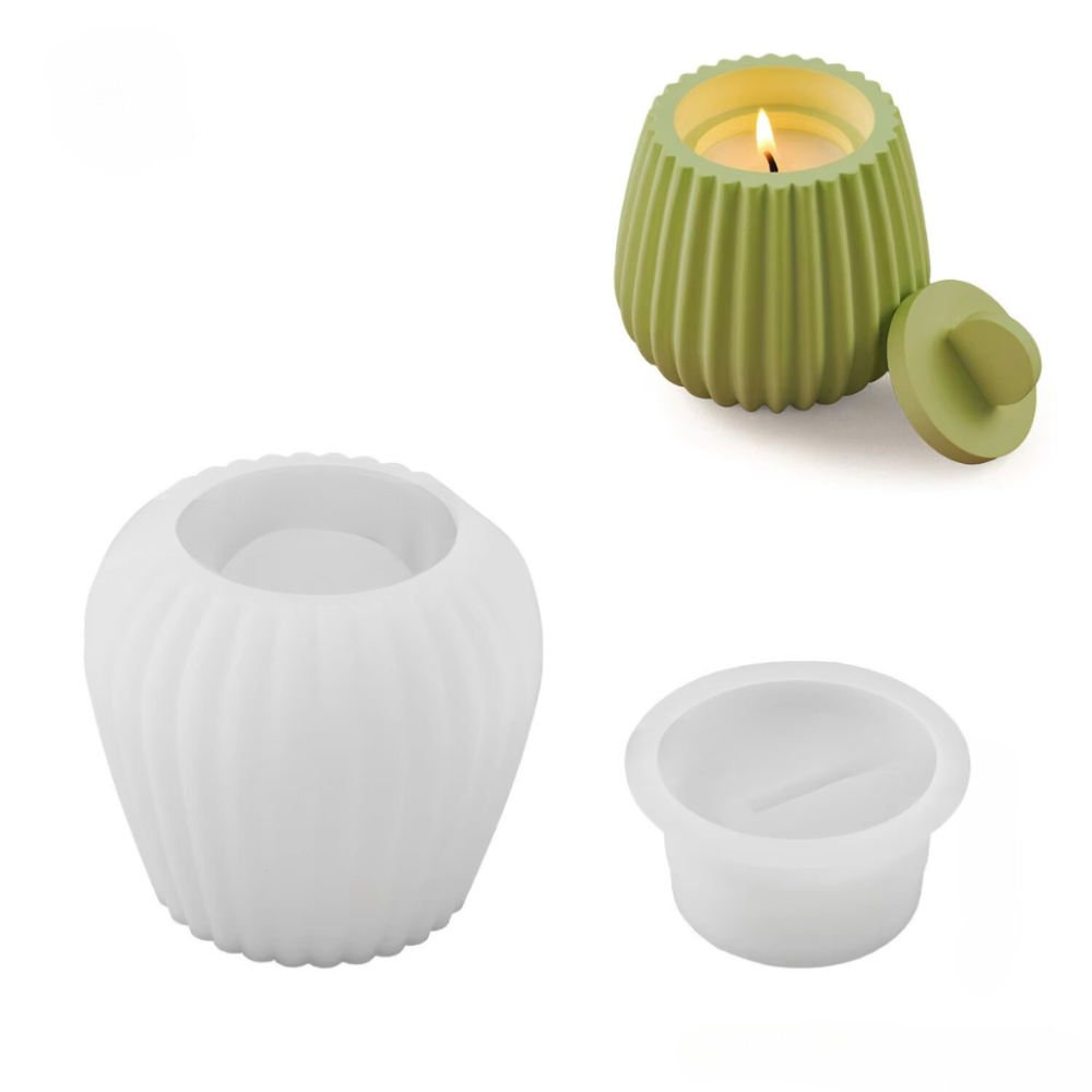 Силиконовая форма для подсвечника из смолы,глины,воска 97 х 86 мм 