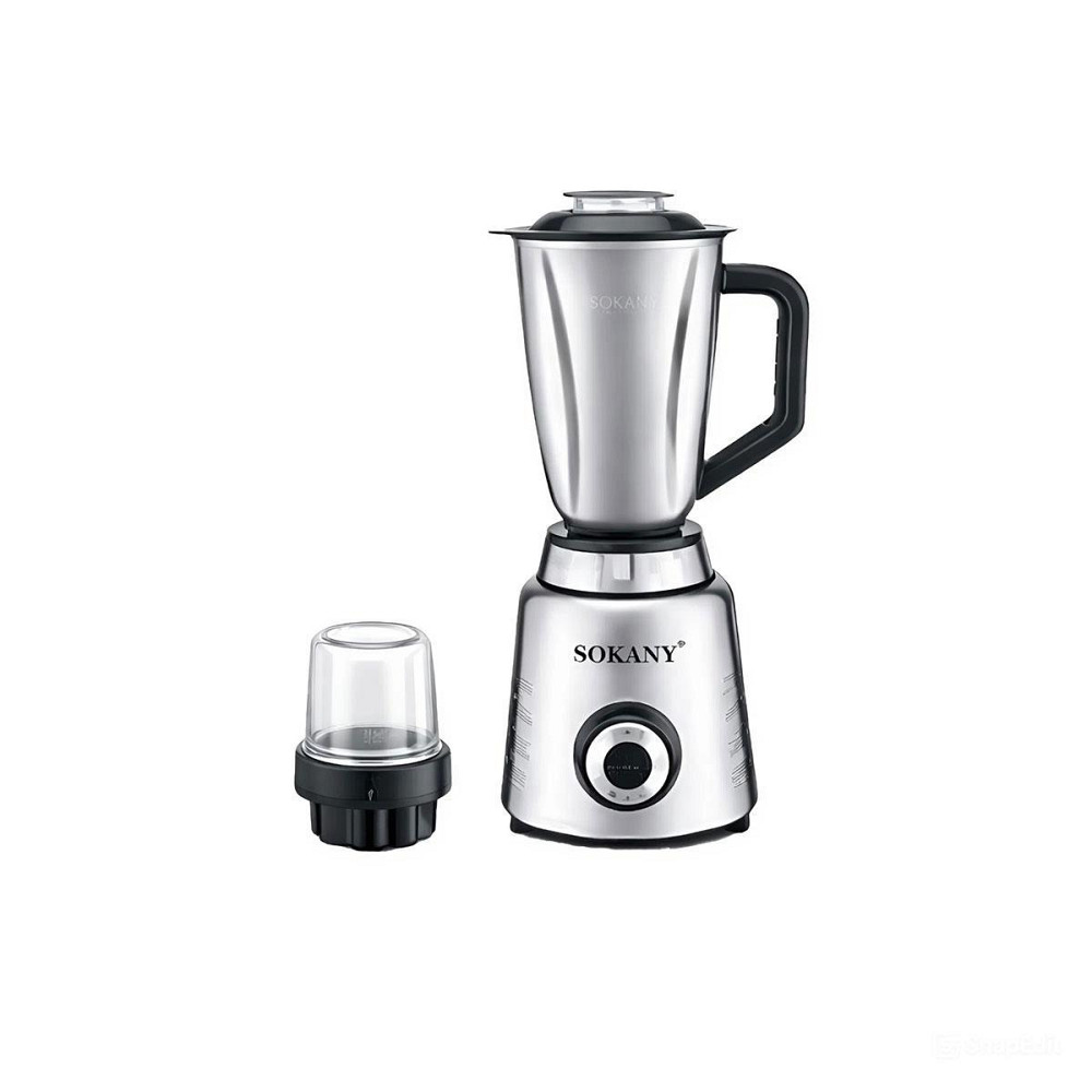 Блендер стаціонарний з кавомолкою Sokany 600 Вт чаша 1.6 л SK-03075 Київ - фото 1