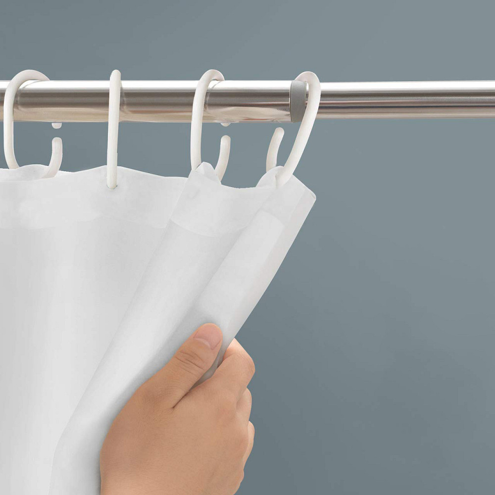 Шторка для ванної та душу з гачками 180x180 см водовідштовхувальна, високоякісна шторка для ванни Кам'янець-Подільський - фото 5