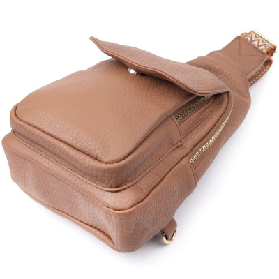 Сумка Vintage Жіноча з однією лямкою через плече з екошкіри Коричнева (22764) Вінниця - фото 10