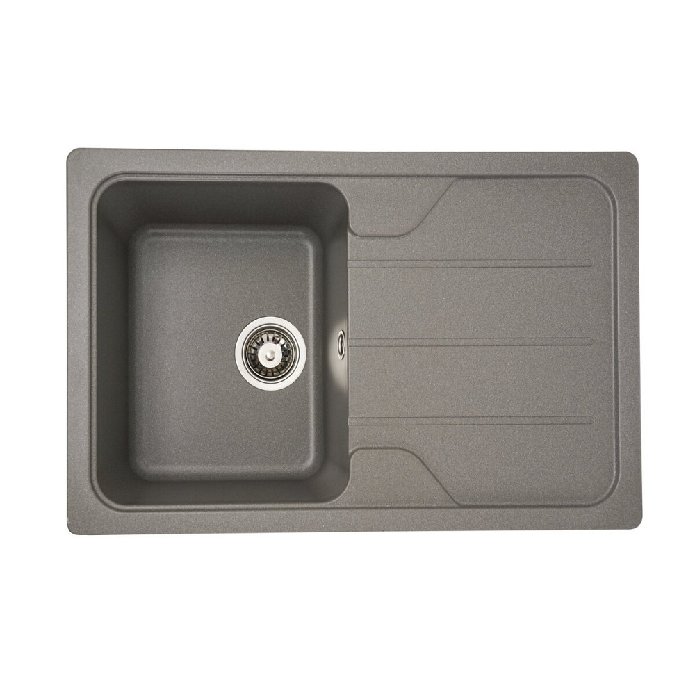 VALESO Гранітна мийка для кухні VALESO VERONA 7850 матова Сірий мусон Коломия - фото 13