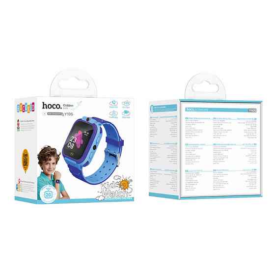 Детские смарт-часы HOCO Y105 36mm. 400 mAh children phone watch Blue Одесса