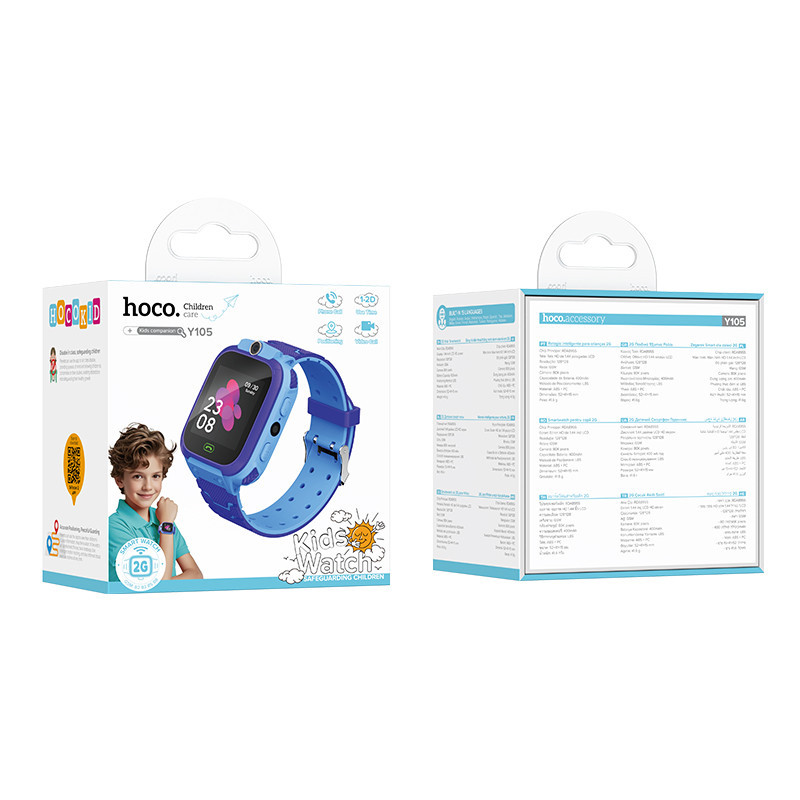 Детские смарт-часы HOCO Y105 36mm. 400 mAh children phone watch Blue Одесса - изображение 2