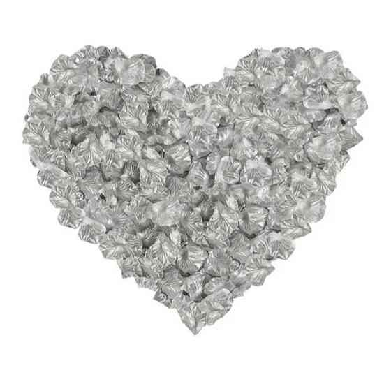 Пелюстки троянд штучні 200 штук 45 на 45 мм сріблястий Київ