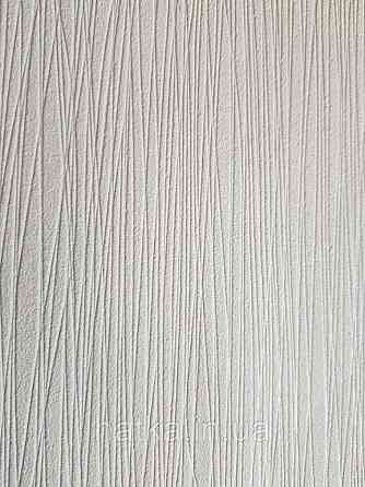 Шпалери вінілові на флізеліні Marburg Chelsea 0.53х10 однотонні бежеві тонкі сріблясті смужки Київ