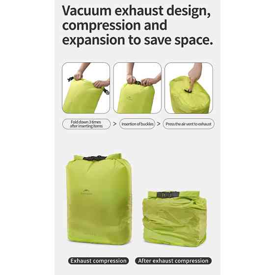 Гермомішок Naturehike CNK2550XB012, 8 л, білий Київ