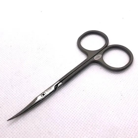 OLTON профессиональные ножницы для кутикулы, титановые 113 мм. С тонкими изогнутыми режущими полотнами. Киев