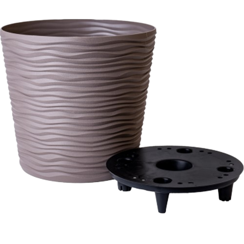 Вазон Ф'южн зі вставкою 30*28,5см низький капучіно Алеана Житомир