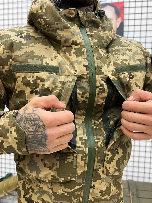 Куртка зимова чоловіча тепла водовідштовхувальна піксель Одеса - фото 14