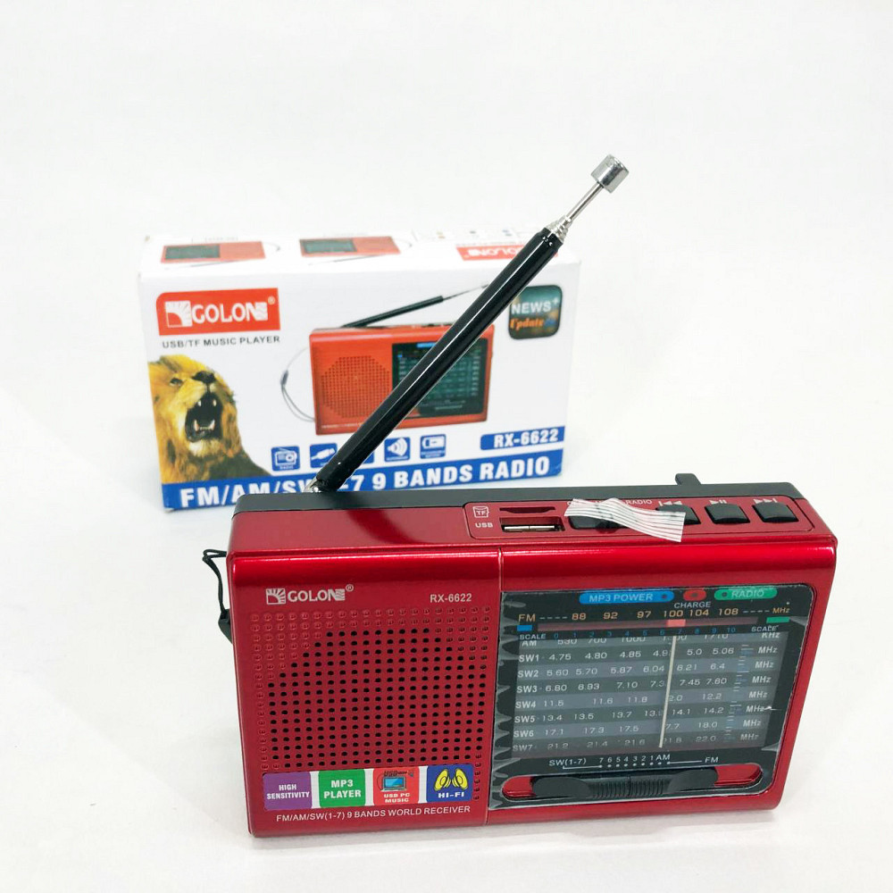 Радіо приймач з вбудованим акумулятор з хорошим прийомом для дачі MP3 USB Golon RX-6622, MT-179 Радіо приймач Київ - фото 2