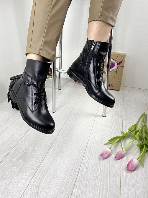 Olli Черевики жіночі OLLI чорні натуральна шкіра весна-осінь 37р. (K-7-9104 3088) Коломыя - изображение 2