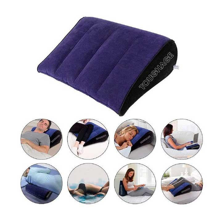 Надувная многофункциональная подушка для секса треугольник «Toughage» - Синий Винница - изображение 5