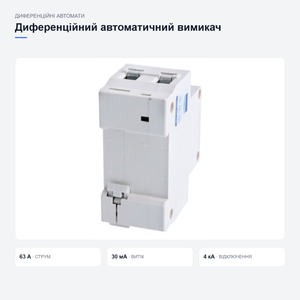 Дифавтомат TOMZN TPNL-63-C63 Київ - фото 9