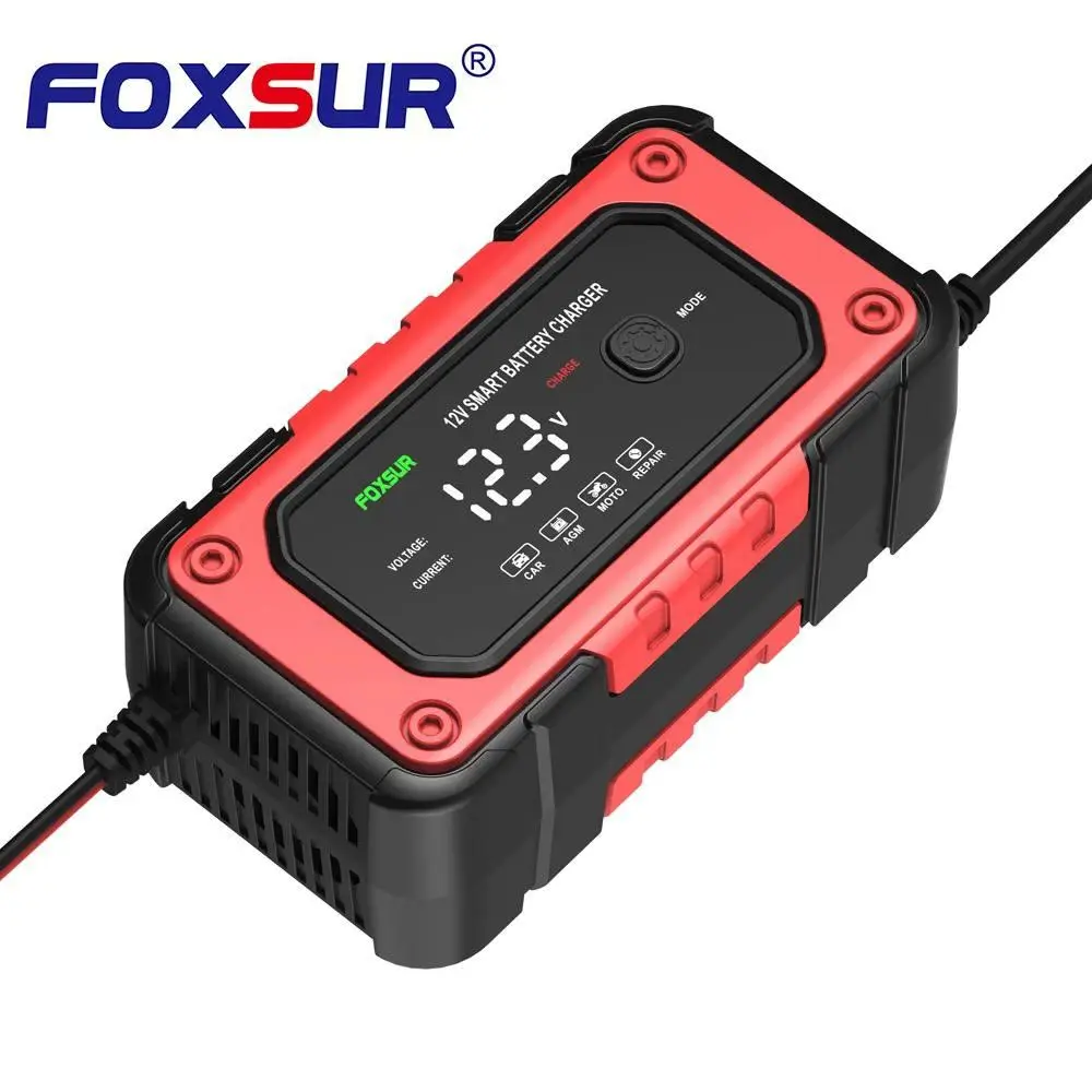 Зарядний пристрій Foxsur 12V-8A/24V4A 12V-7A для автомобільного акумулятора Вінниця - фото 9