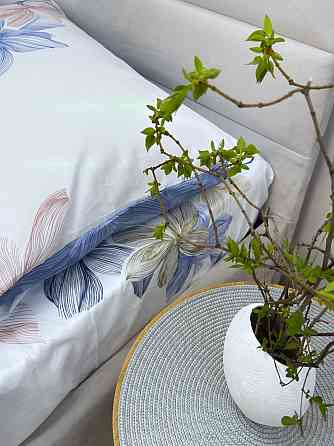 Ecotton Комплект постільної білизни Ecotton полуторний 150х215 см Квіти двосторонній білий (210 Коломия