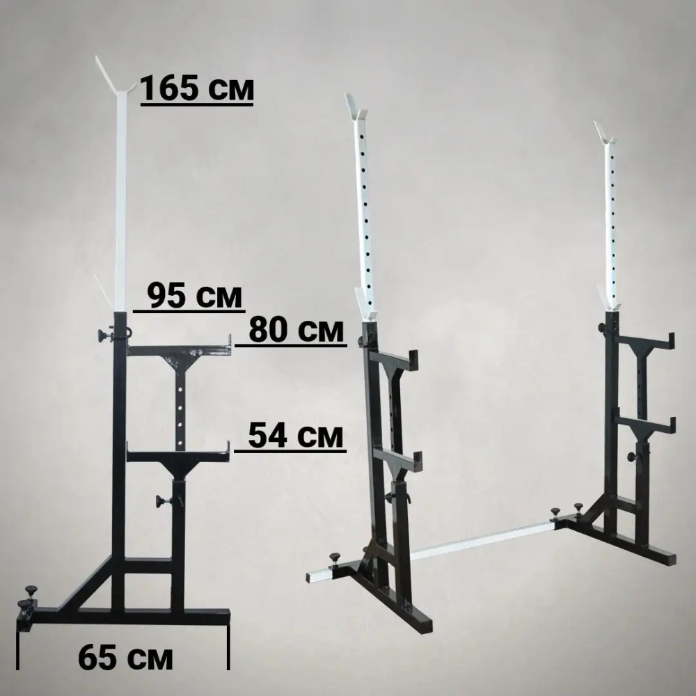 Лавка для жиму регульована 40 на 40 мм + Стійки зі страхувальними упорами 50 на 50 мм Київ - фото 8