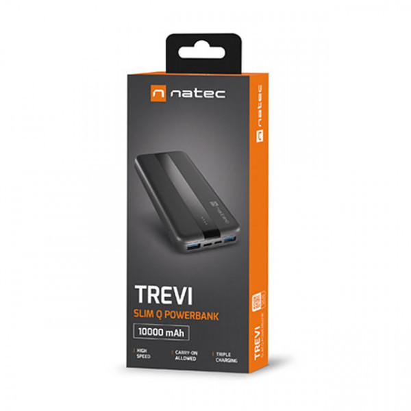УМБ Natec 10000mah Trevi SlimQ 2xUSB QC 3.0 20W +PD Type-C18W чорна (NPB-1923) Киев - изображение 6