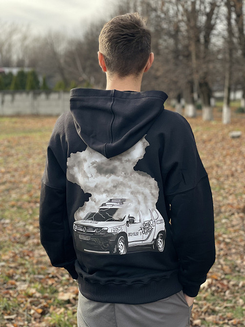 Чёрное худи унісекс - 