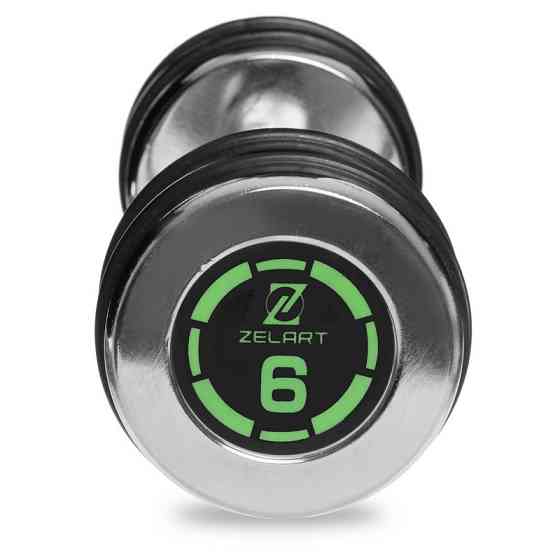 Гантель 6 кг хромированная Zelart-2622-6 Гантели, гири, штанги и диски Киев