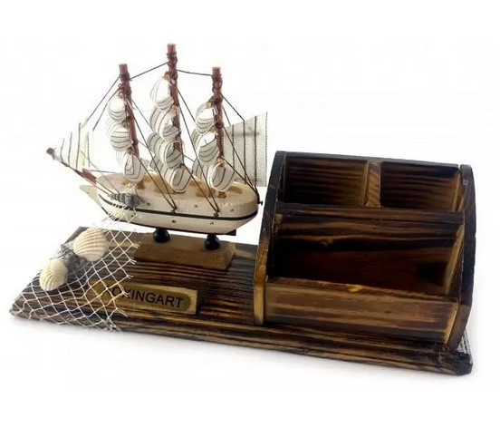 Подставка для ручек дерево Парусник Киев - изображение 1