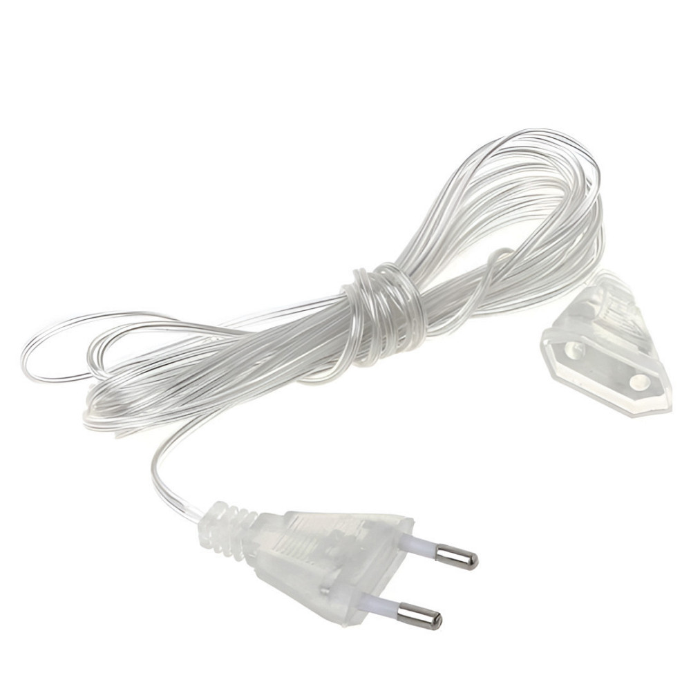 Подовжувач для гірлянд 5 метрів прозорий дріт 220V 5МTR Київ - фото 2