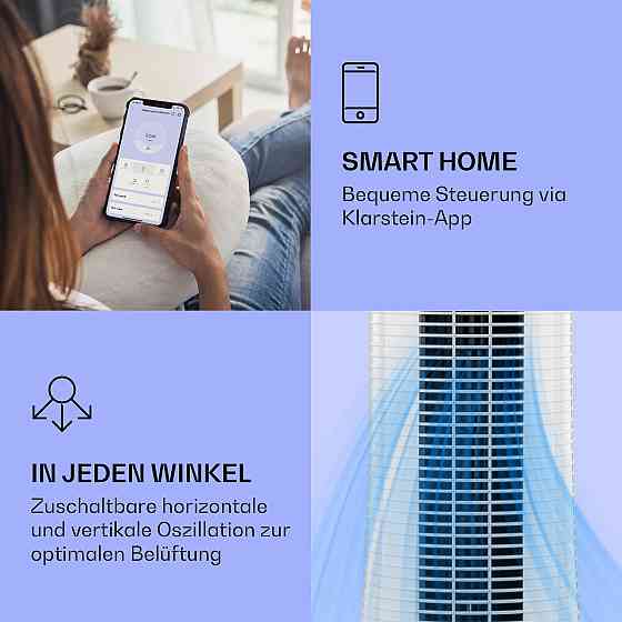 Skyscraper Ice Smart 4-в-1 Воздушный охладитель и вентилятор WiFi 210 м³/ч Дистанционное управление Серый Ровно
