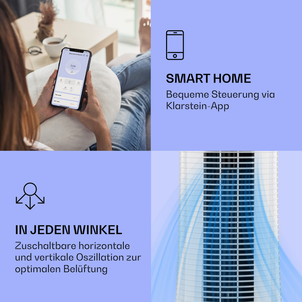 Skyscraper Ice Smart 4-в-1 Воздушный охладитель и вентилятор WiFi 210 м³/ч Дистанционное управление Серый Ровно - изображение 3