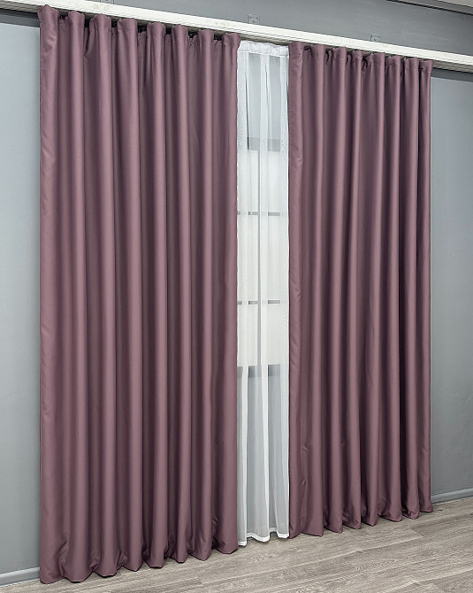 Комплект готових штор VR-Textil Блекаут Midnight № 1231ш Марсала 150х290 см 2 шт (33-0078) Київ - фото 12