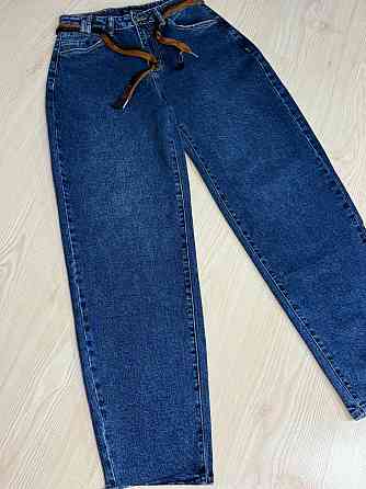 Джинсы женские Liana 478 skater jeans relax широкие с поясом синие, синий, 31, 31, 84 см, 112 см Киев