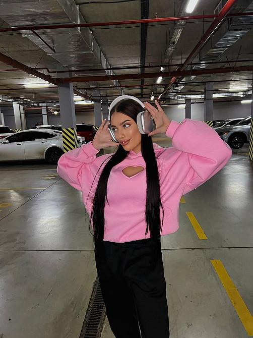 Жіночий прогулянковий костюм тринить на флісі Рожевий Одеса - фото 4