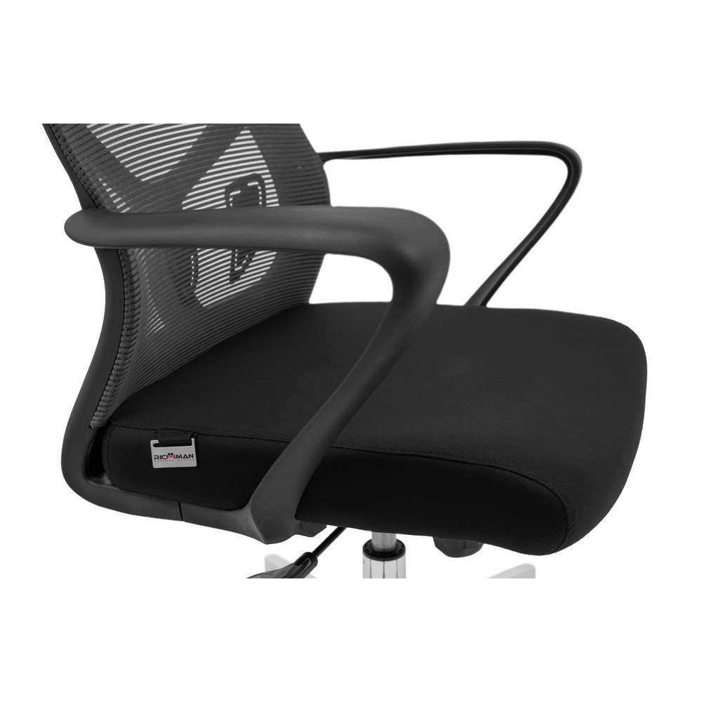 Офісне Крісло Керівника SolanolDesign М1 Tilt Хром Чорний Київ - фото 5