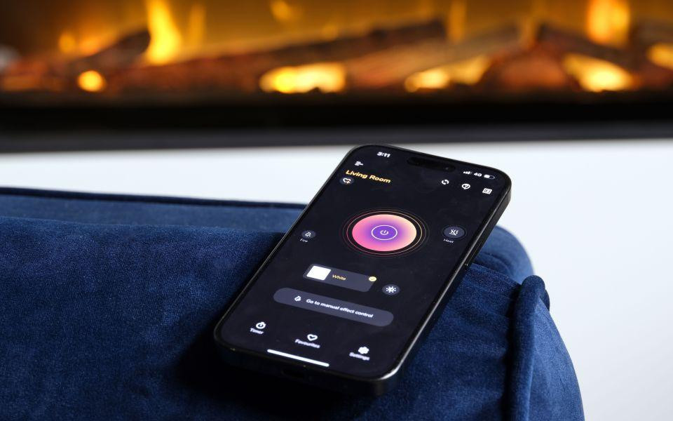 Електрокамін тристоронній Dimplex Ignite Bold 50 (BXLF50) з обігрівом, дровами, кристалами скла, кольорами полумʼя та підсвіткою Київ - фото 4