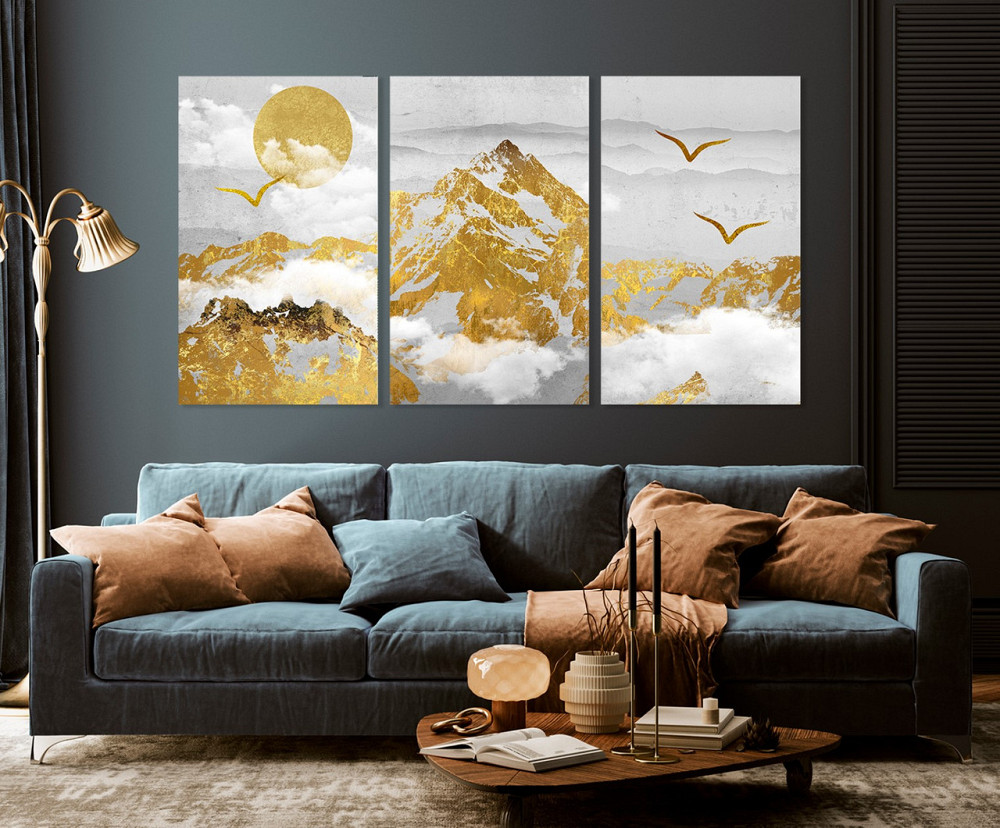 Модульная картина в гостиную / спальню Золоті гори  ART-124_3A Киев - изображение 3