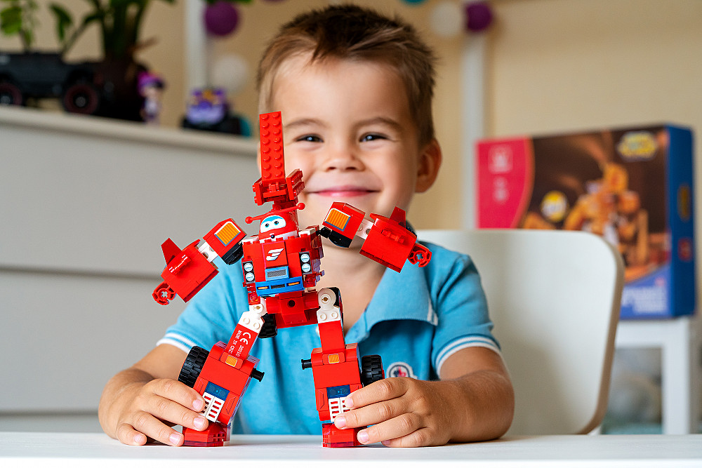 Конструктор-трансформер Super Wings Small Blocks 2в1 Buildable Transforming Vehicle Джетт (Jett) Киев - изображение 9