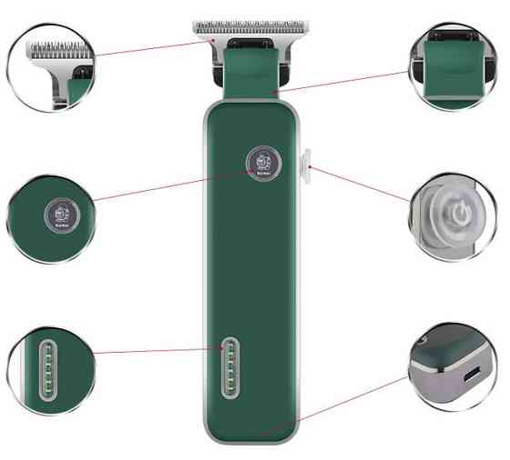 Тример для стрижки волосся окантування бороди акумулятор USB Kemei KM-5098 Київ