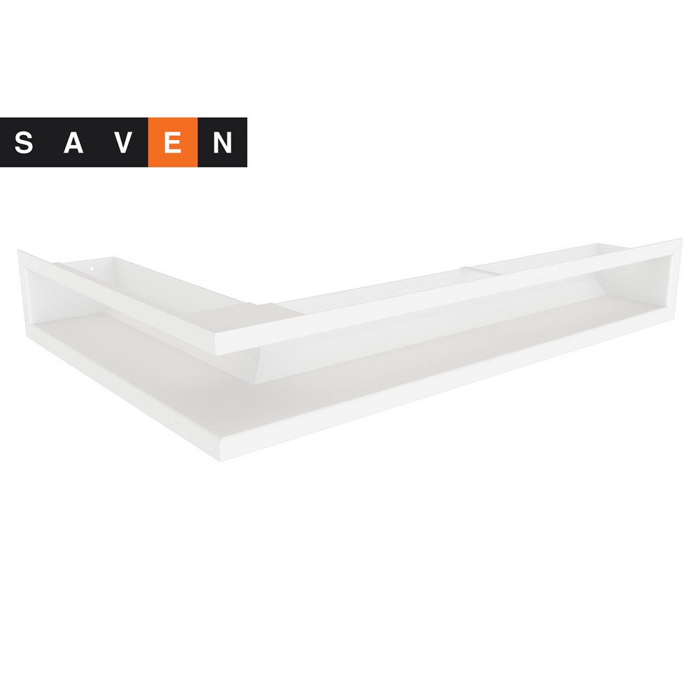 Вентиляційна решітка для каміна кутова права SAVEN Loft Angle 90х600х400 біла Львів - фото 1