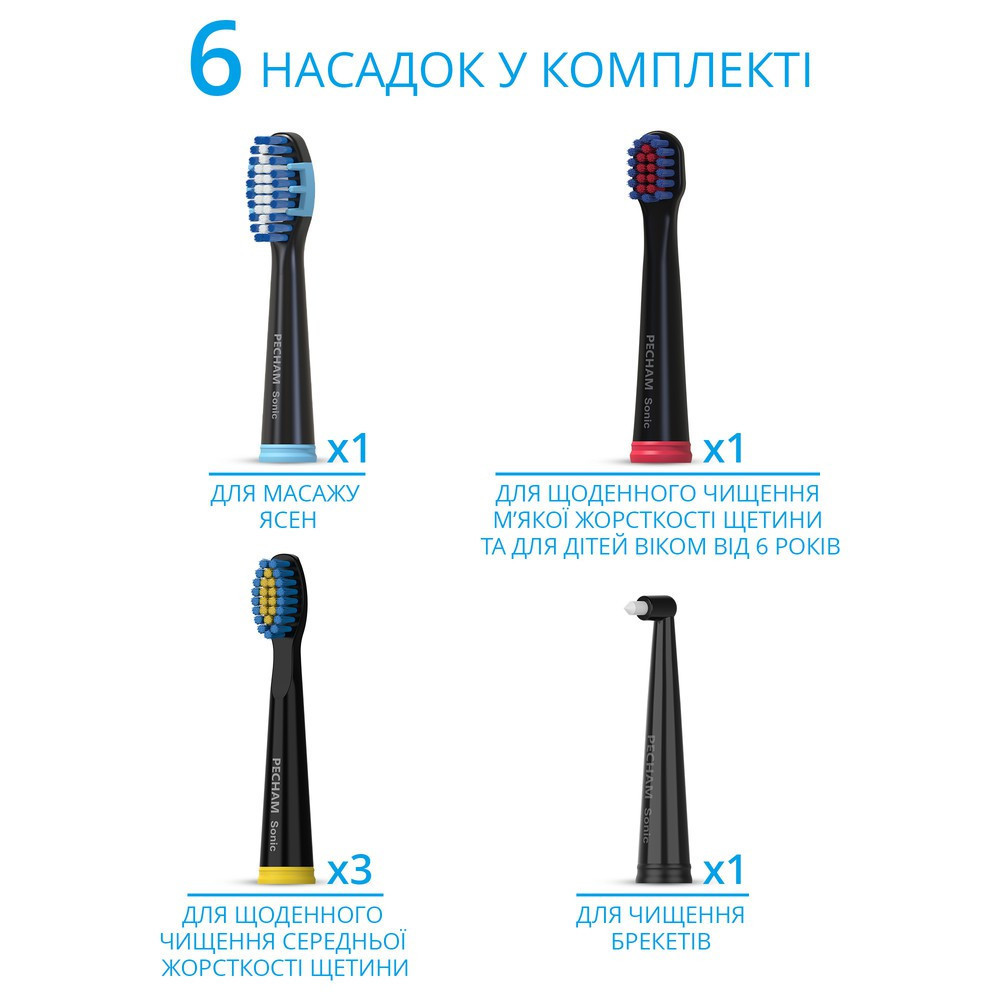 Електрична зубна щітка Pecham Travel PC-085 Black ( 19408 ) Харків - фото 3