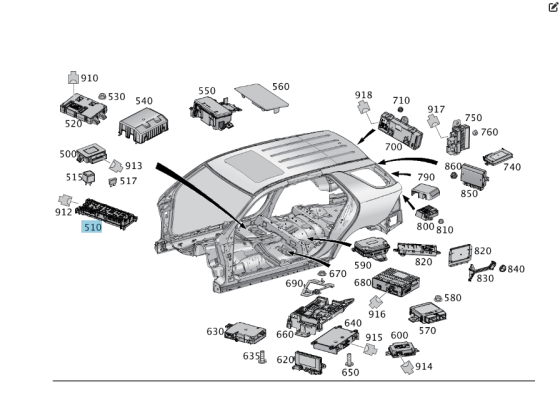 Mercedes-Benz  A1669061202 Блок реле під заднім сидінням праворуч G-class W463 ML/GLE W166 GLE Coupe C292 GL/GLS X166 Одеса