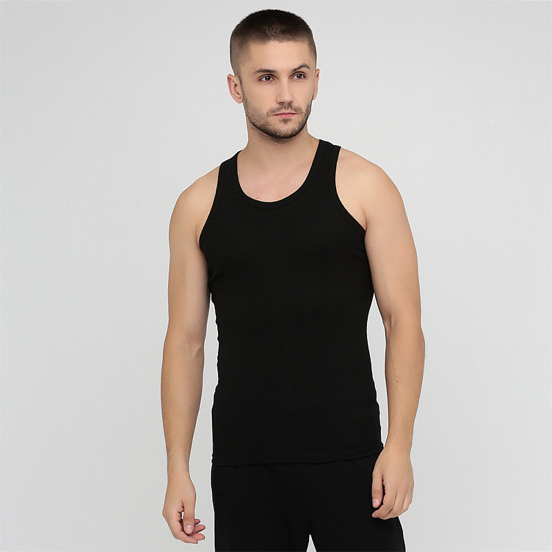 Майка чоловіча чорна з бавовни Lans 11/002 XXL Київ - фото 3