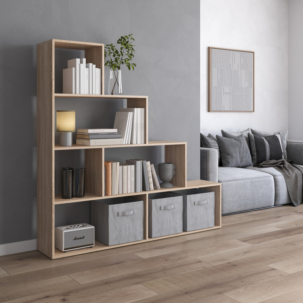 Стеллаж VAYS M-57, книжная полка с 6 ячейками, этажерка для дома, игрушек и декора, ЛДСП, 156×29×164 см Львов - изображение 8