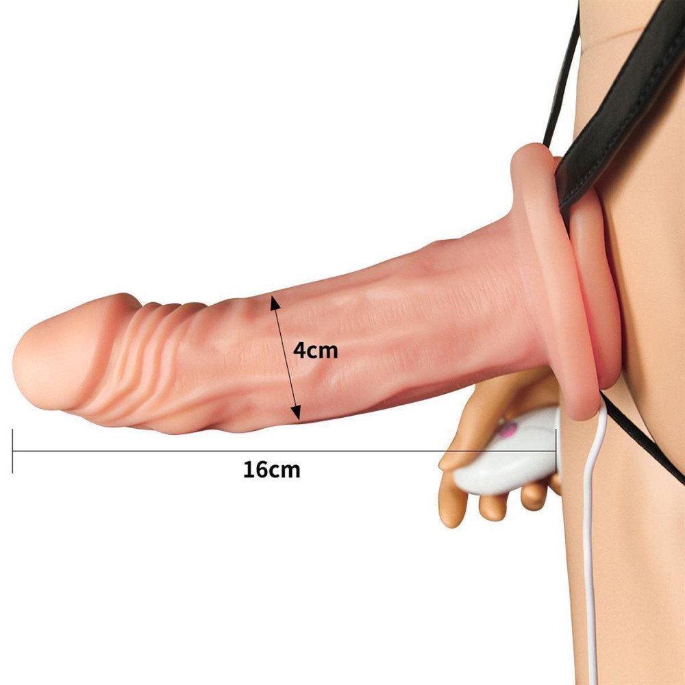 Страпон с вибро пустотелым Unisex Hollow Strap On Sex Aura Киев - изображение 3