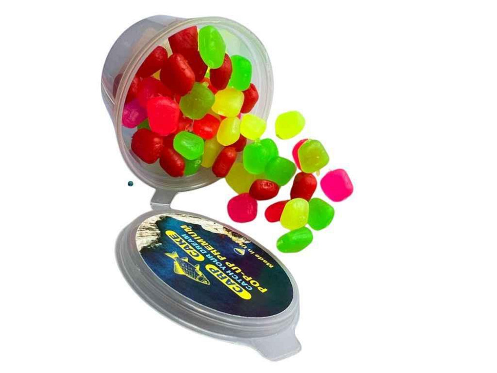 Плаваюча силіконова насадка Кукурудза Carp Cake 8*9мм 30мл Color mix ТМ HARPOON Київ - фото 1