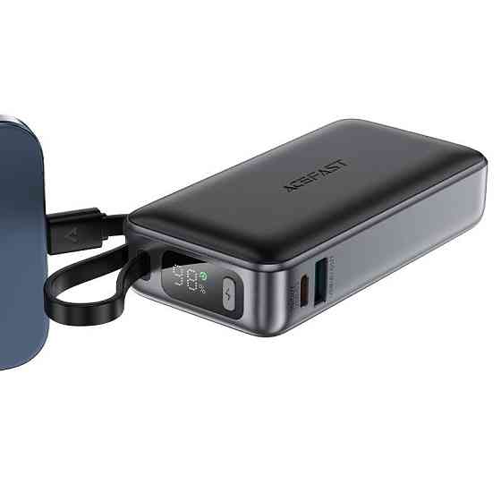 Павербанк 10000 mAh ACEFAST M7 30W PD швидка зарядка кабель у комплекті чорний power bank повербанк Одеса