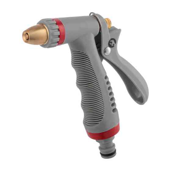 Пистолет-распылитель для полива, 3 режима, плавная регулировка потока воды, материалы: ABS, PP, TPR, Zinc alloy, Brass INTERTOOL Киев