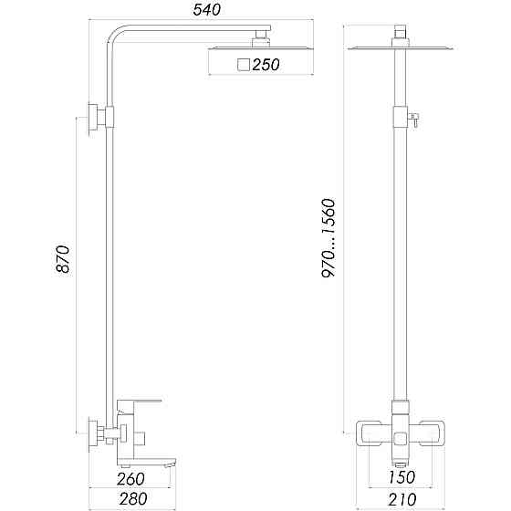 Душевая система Globus Lux SICILIA PLUS-SBQ-SH-02-304 (000024951) Киев
