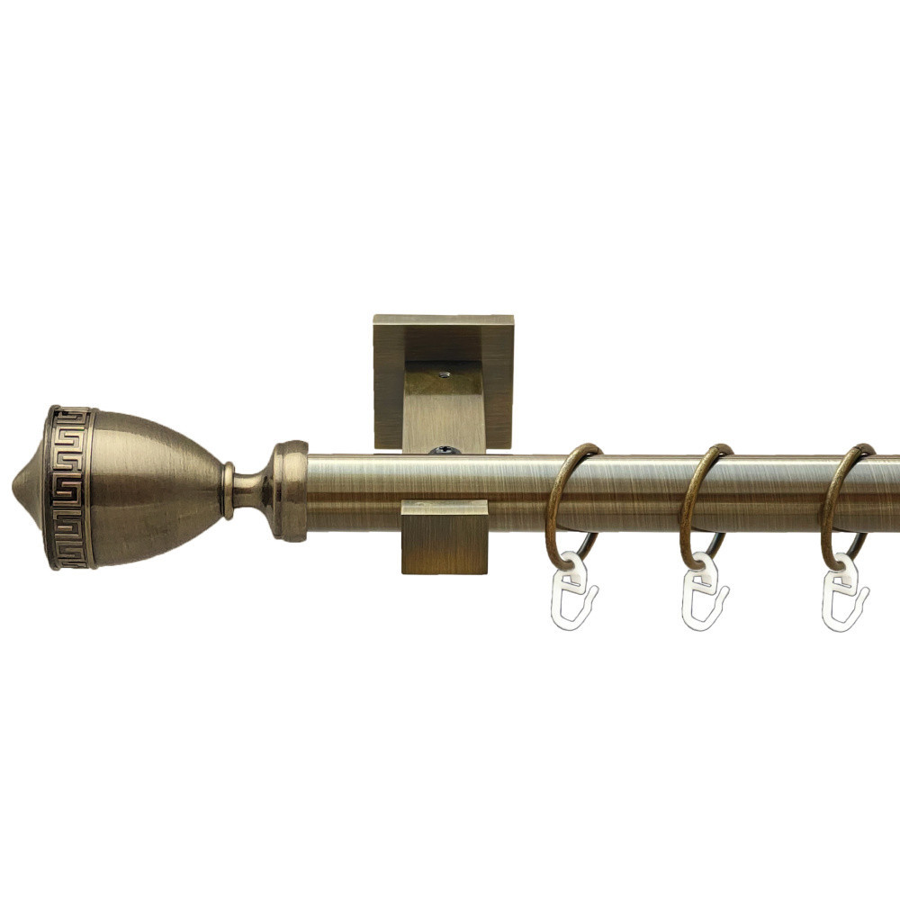 Карниз Orvit Афіна металевий однорядний техно гладка труба кільце металеве Антик 25 мм 160 см (00-00025812) Львов - изображение 1