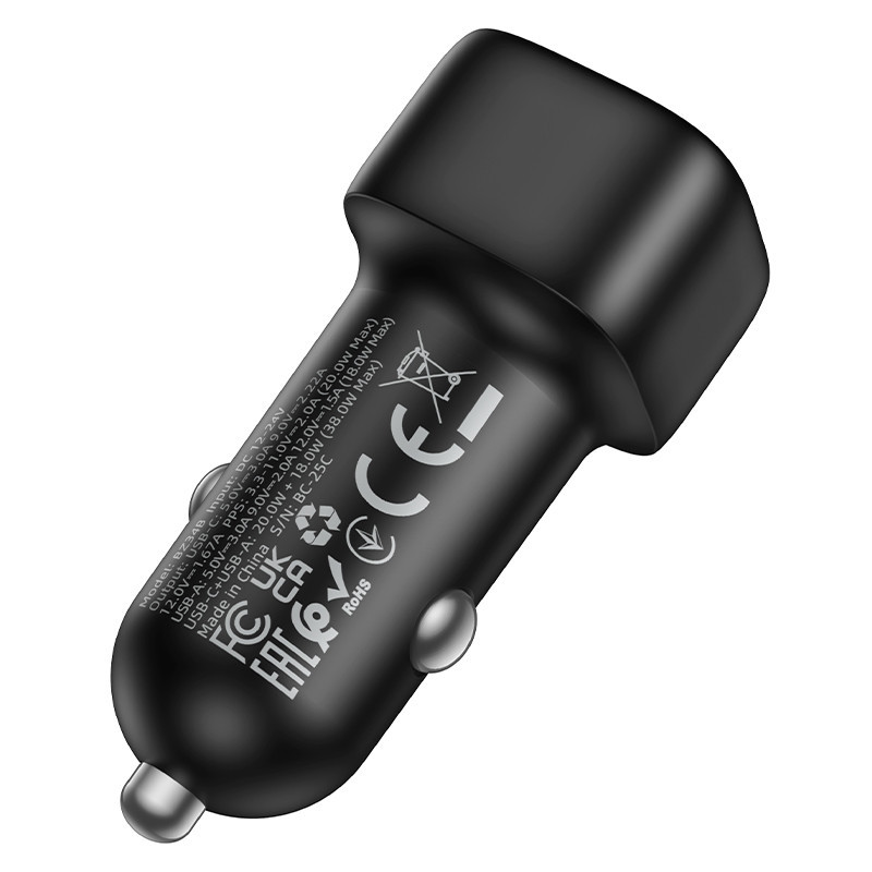 Автомобильное зарядное устройство BOROFONE BZ34B Cloud PD38W(1C1A) car charger Black Киев - изображение 5