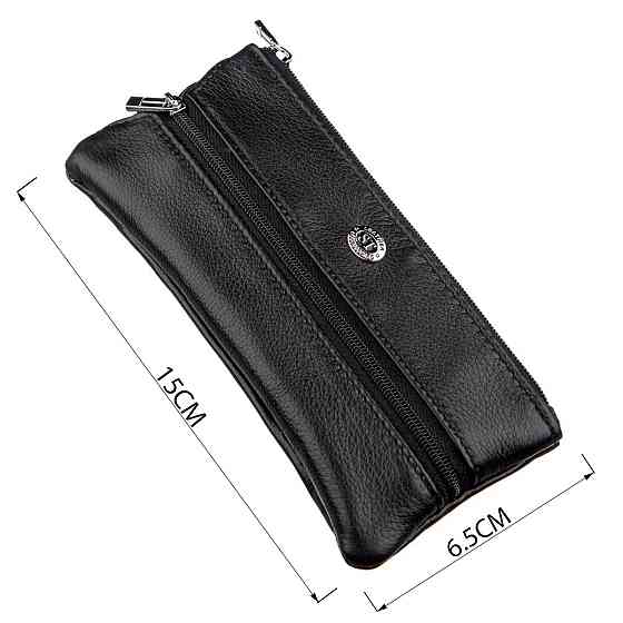 Чоловіча компактна ключниця Чорний (ST Leather) Київ